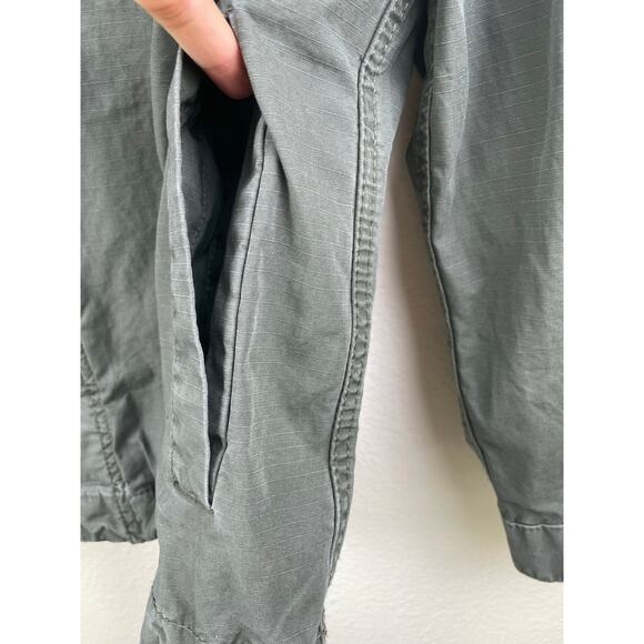 H&M Jacket Mens M Army Military Utility Indie Grunge Oversized Full Zip Khaki - Picture 8 of 14